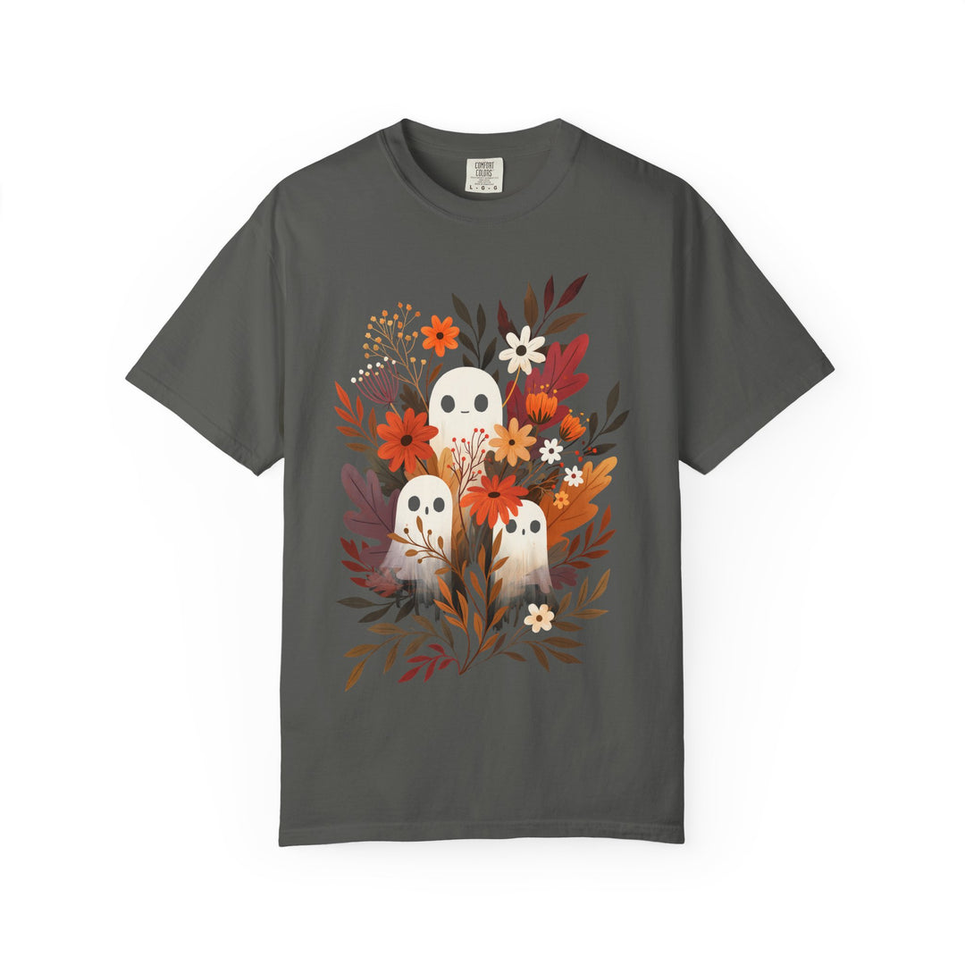 Autumn Ghosts Cute Fall Floral Womens WUNDERLAND Halloween Booteek Short Sleeve Tee