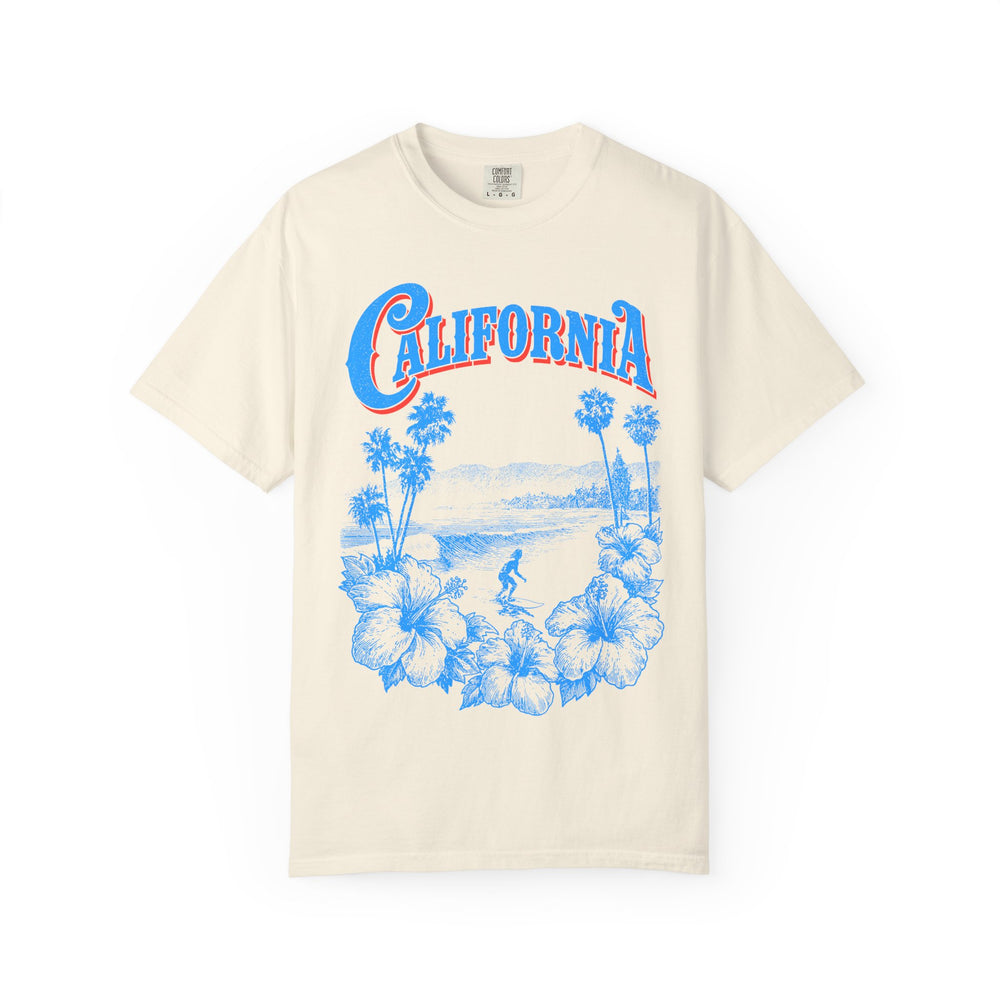 California Vintage Surf Womens L'Atomique Relaxed Fit Comfort Colors Graphic Tee