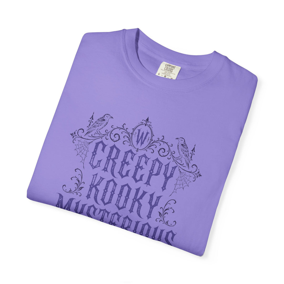 Creepy Kooky Mysterious &amp; Spooky Womens WUNDERLAND Halloween Booteek Short Sleeve Tee