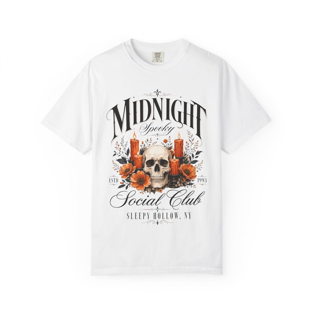 Midnight Spooky Social Club Womens WUNDERLAND Halloween Booteek Short Sleeve Tee