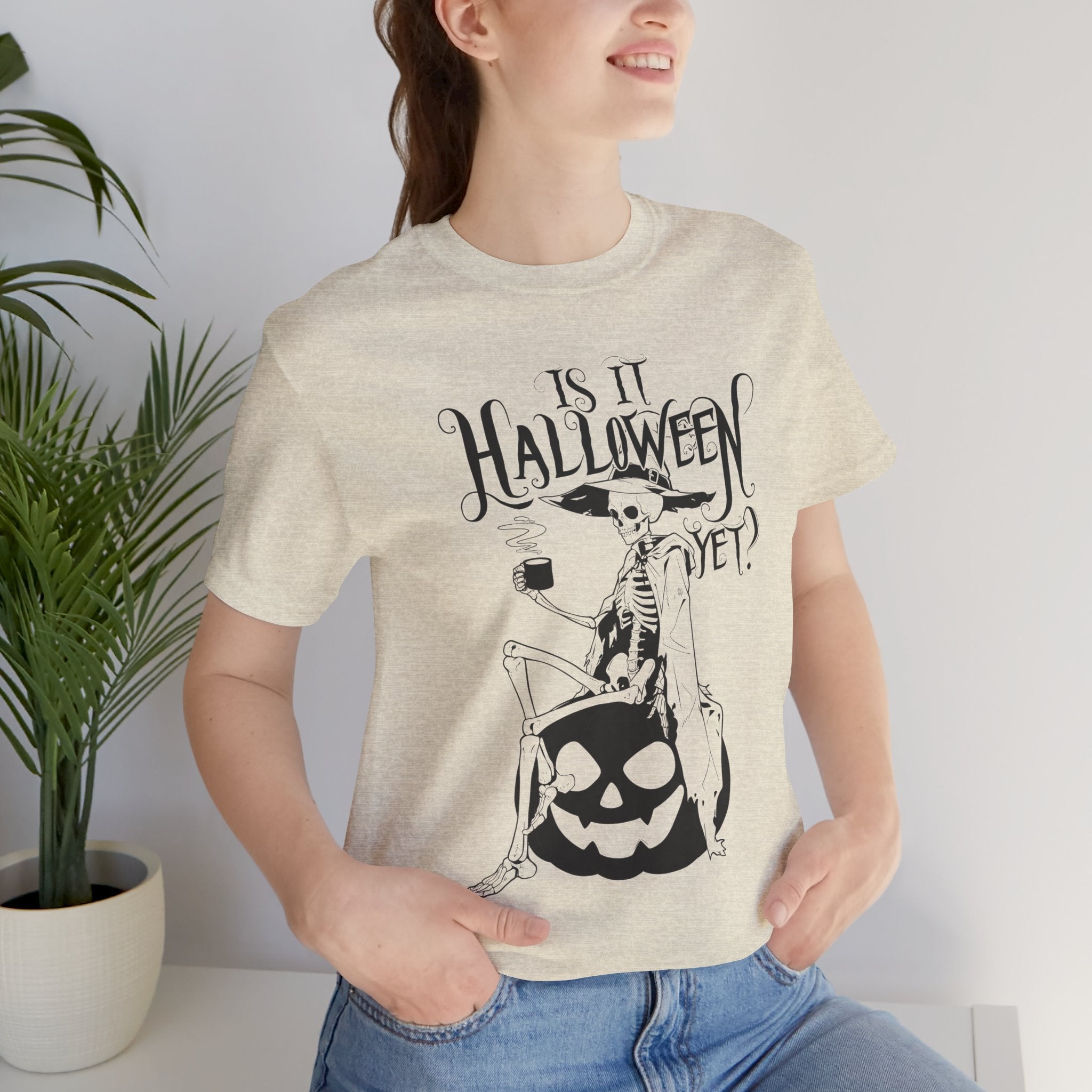 Is It Halloween Yet Witch Pumpkin Womens Halloween Booteek Jersey Short Sleeve Tee