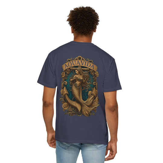 Mermaid Crest Mens AQUA VIDA Short Sleeve Tee