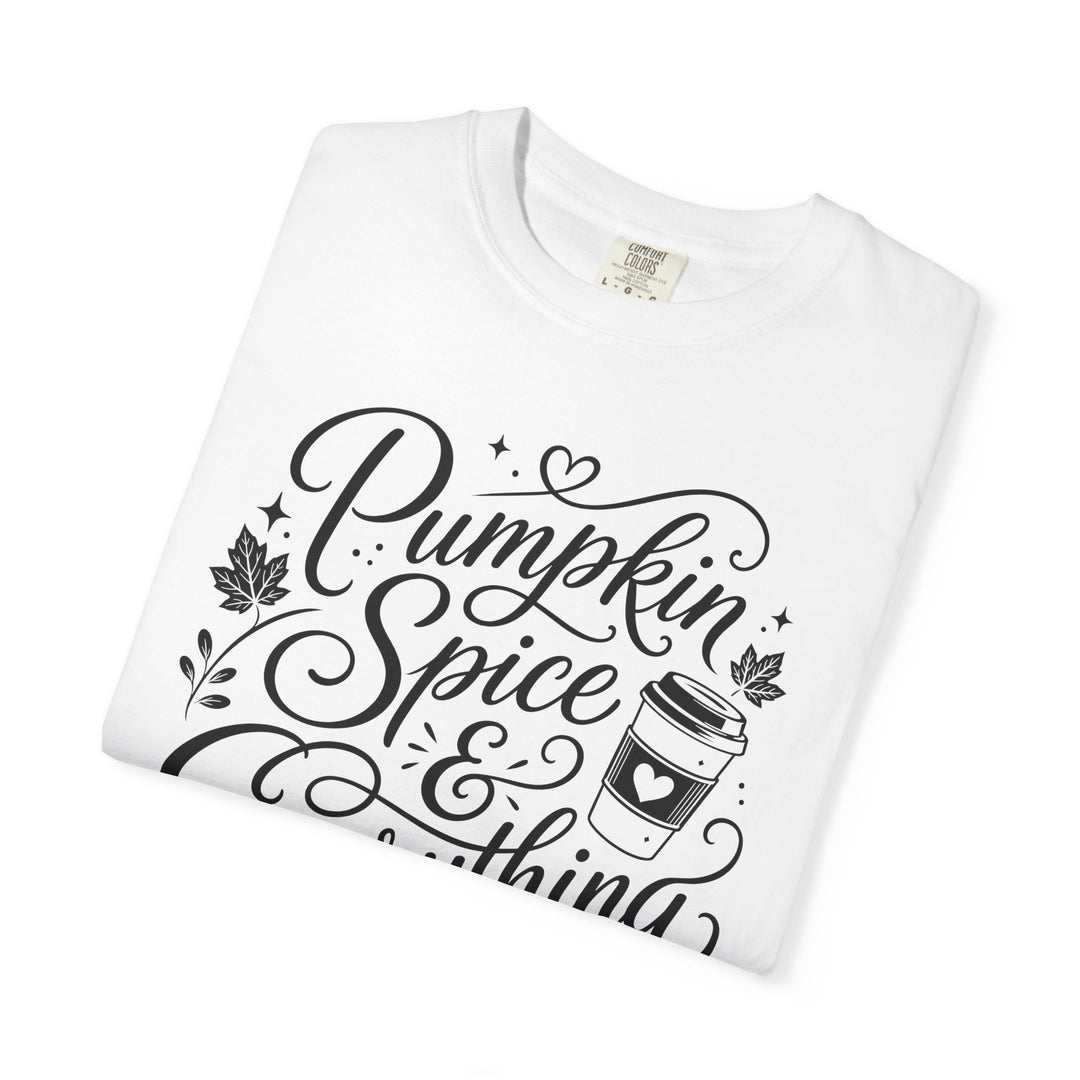Pumpkin Spice &amp; Everything Nice Womens WUNDERLAND Halloween Booteek Short Sleeve Tee