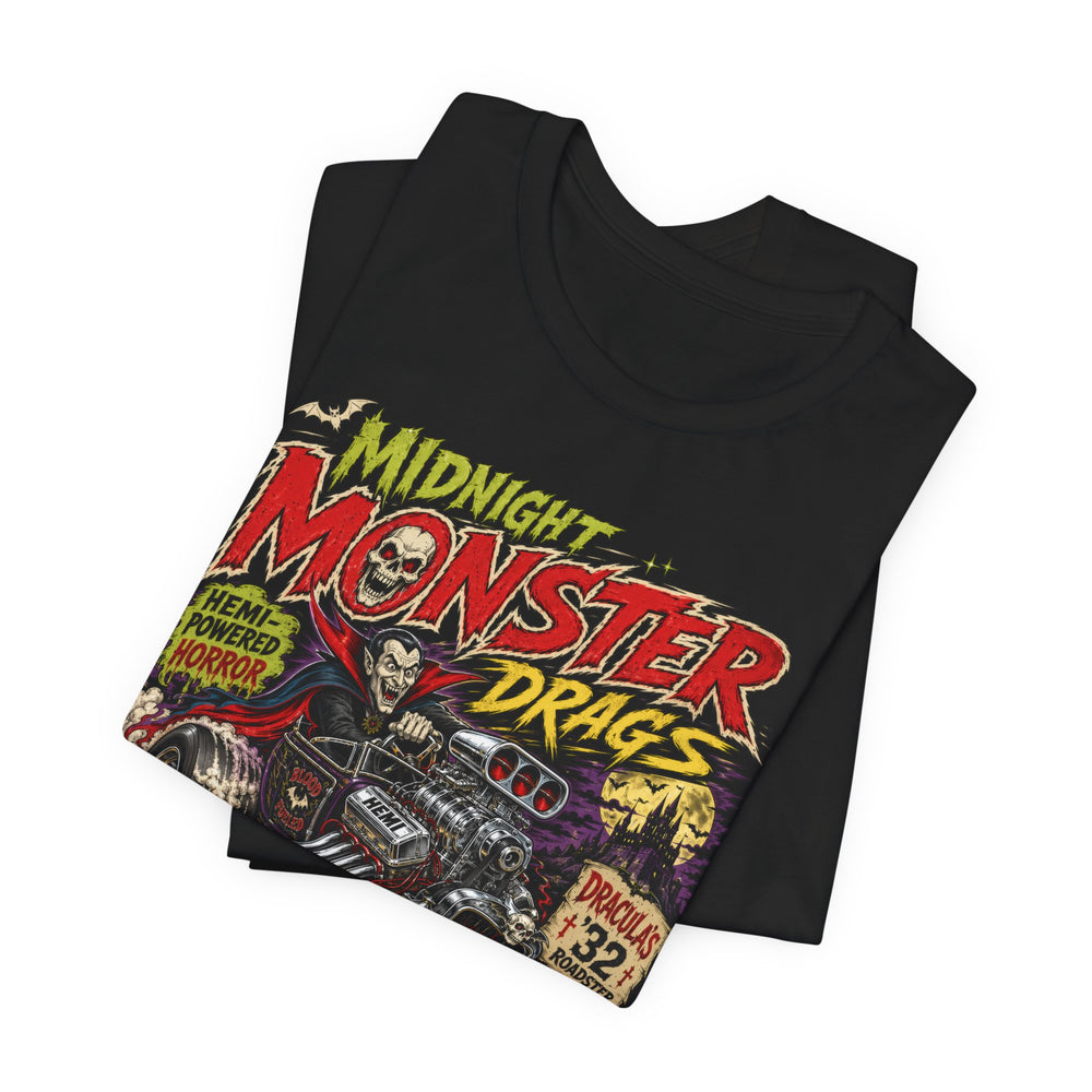 Monster Dracula Hot Rod Men's Halloween Classic Fit Tee