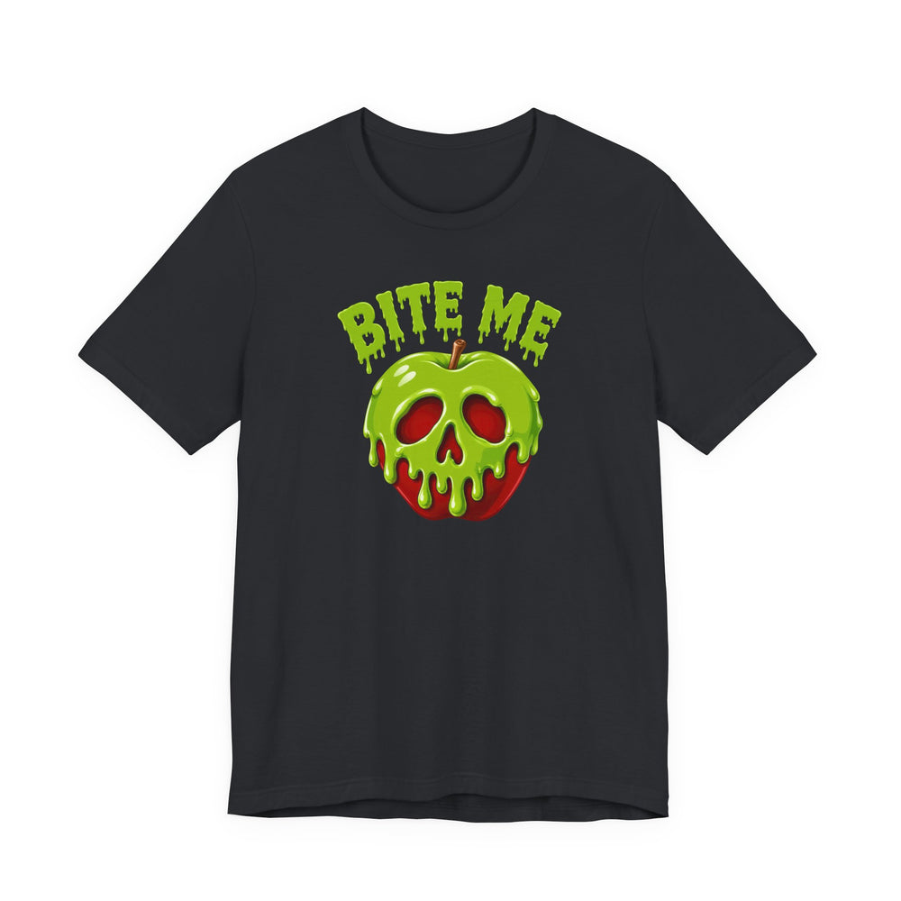 Bite Me Dripping Poison Apple Women's Halloween Classic Fit Tee