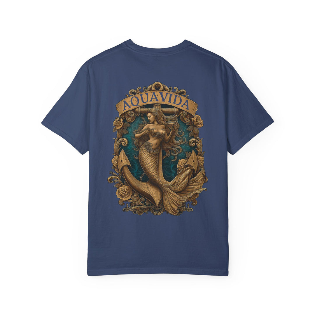 Mermaid Crest Mens AQUA VIDA Short Sleeve Tee