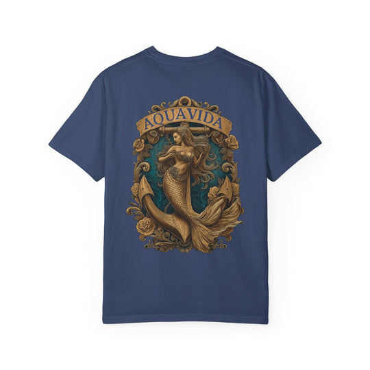Mermaid Crest Mens AQUA VIDA Short Sleeve Tee