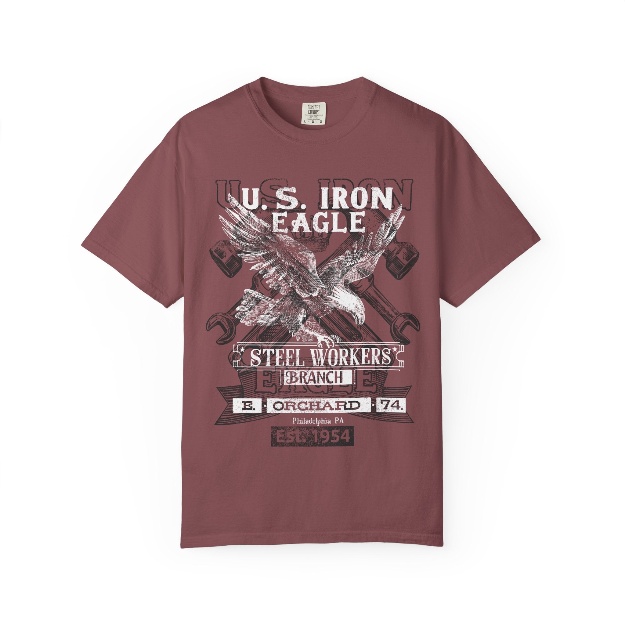 U.S. IRON EAGLE STEEL WORKERS Mens WUNDERLAND Short Sleeve Tee