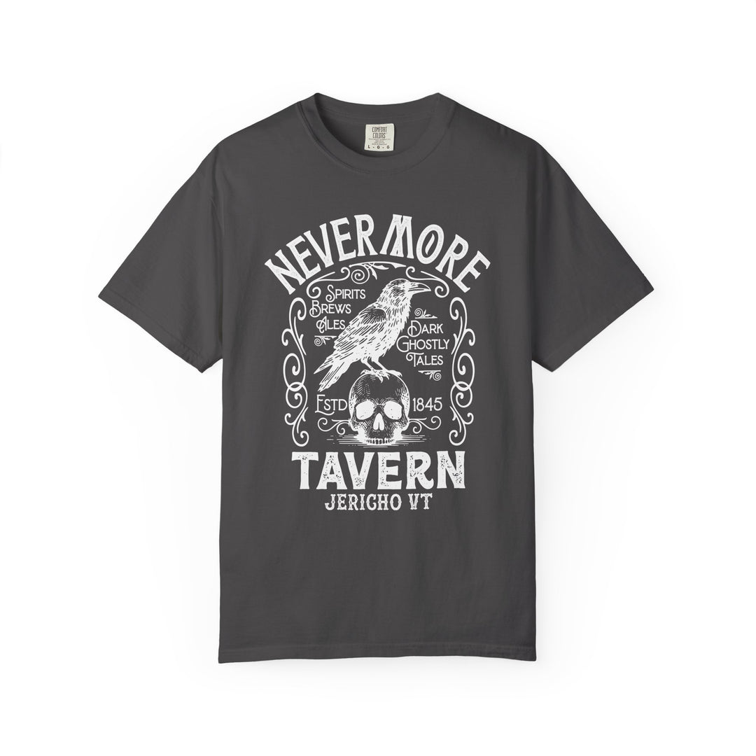 Nevermore Tavern Mens WUNDERLAND Backyard Dept Halloween Booteek Short Sleeve Tee