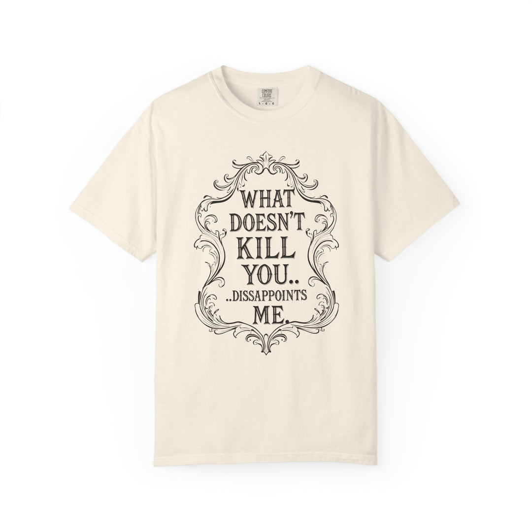 What Doesn't Kill You Womens WUNDERLAND Backyard Dept Halloween Booteek Short Sleeve Tee