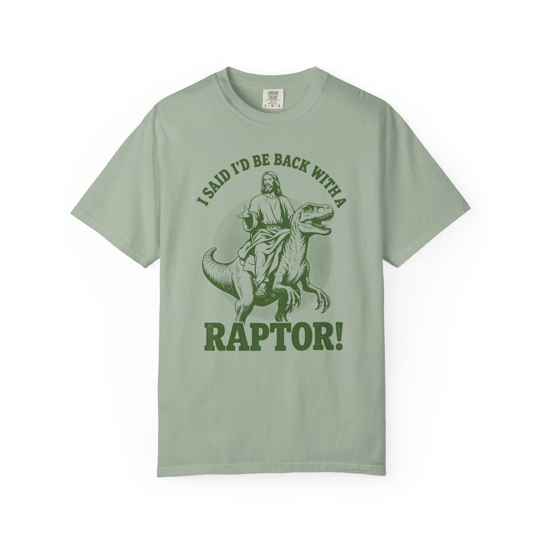 Vintage Jesus Riding Velociraptor Mens WUNDERLAND Vibes Short Sleeve Tee