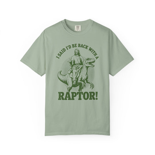 Vintage Jesus Riding Velociraptor Mens WUNDERLAND Vibes Short Sleeve Tee