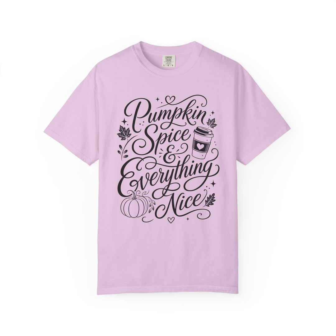 Pumpkin Spice &amp; Everything Nice Womens WUNDERLAND Halloween Booteek Short Sleeve Tee