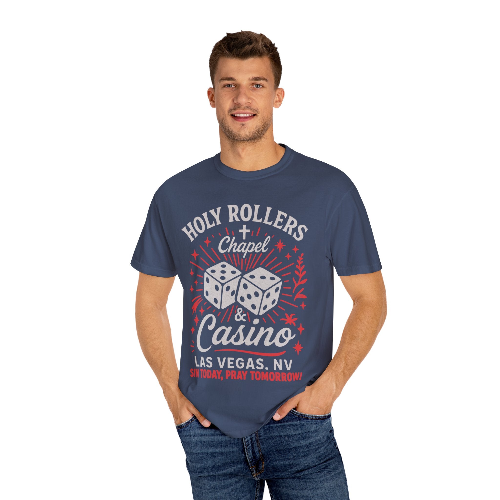 HOLY ROLLERS CASINO Mens WUNDERLAND Short Sleeve Tee