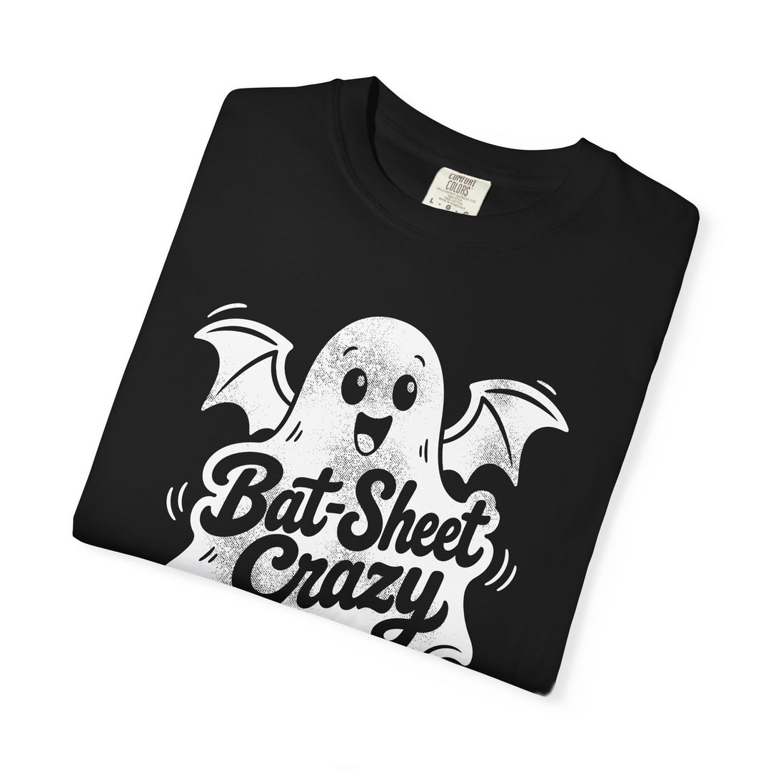 Bat Sheet Crazy Ghost Womens WUNDERLAND Backyard Dept Halloween Booteek Short Sleeve Tee