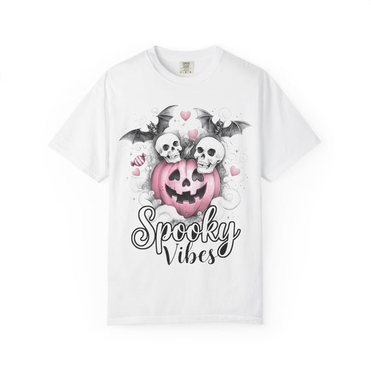 Spooky Vibes Pumpkin Skulls Womens WUNDERLAND Backyard Dept Halloween Booteek Short Sleeve Tee