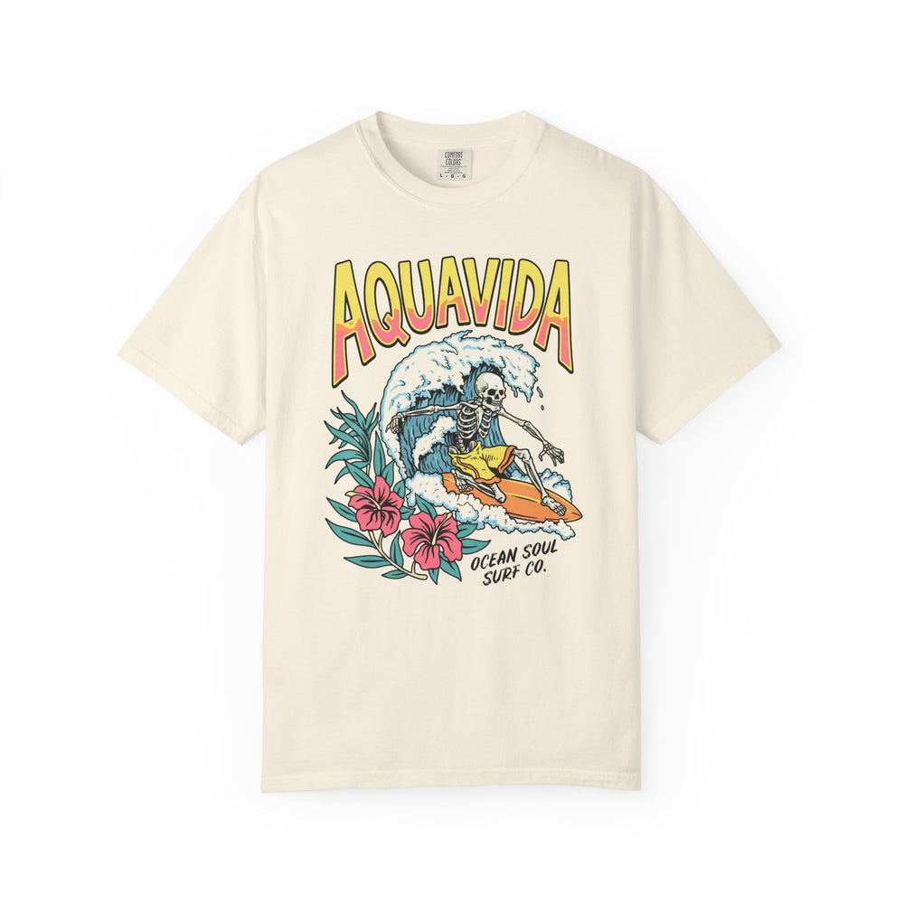 Skelly Ocean Soul Surf Co Mens AQUA VIDA Short Sleeve Tee