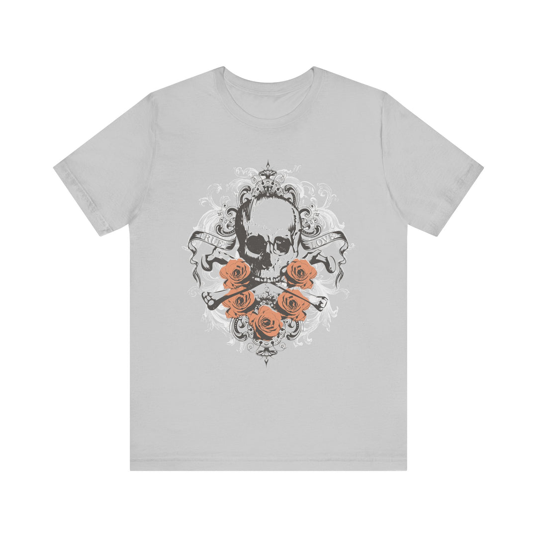 True Love Skull & Roses Vintage Womens L'Atomique Relaxed Graphic Short Sleeve Tee