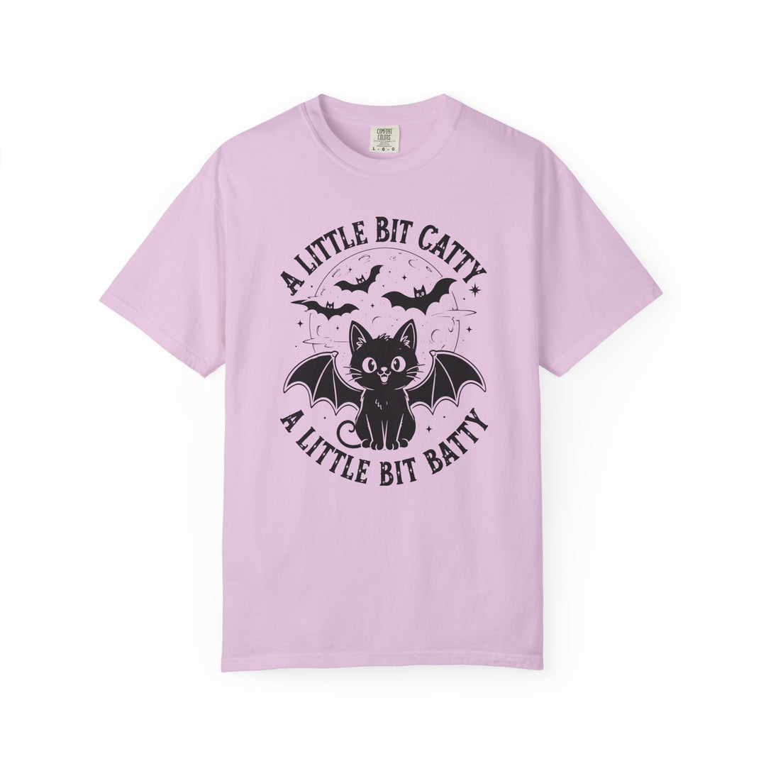 A Little Bit Batty A Little Bit Catty Womens WUNDERLAND Halloween Booteek Short Sleeve Tee