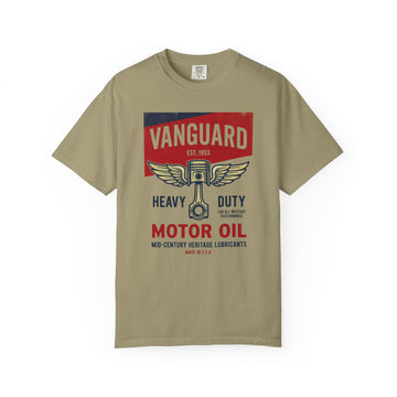 Vanguard Motor Oil Tee Vintage Motorcycle Logo Mens WUNDERLAND Short Sleeve Tee