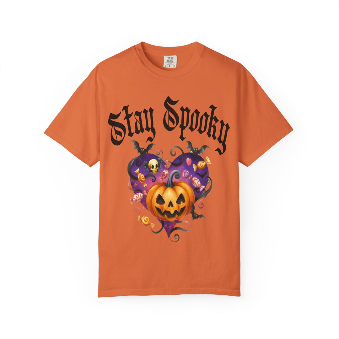 Stay Spooky Gothic Pumpkin Heart Womens WUNDERLAND Backyard Dept Halloween Booteek Short Sleeve Tee