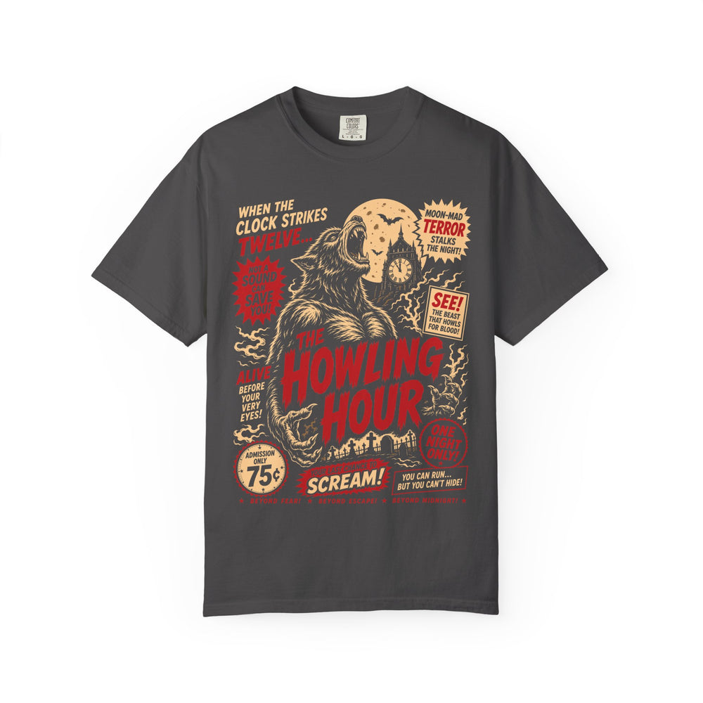 Howling Hour Retro Horror Poster Mens WUNDERLAND Halloween Booteek Short Sleeve Tee