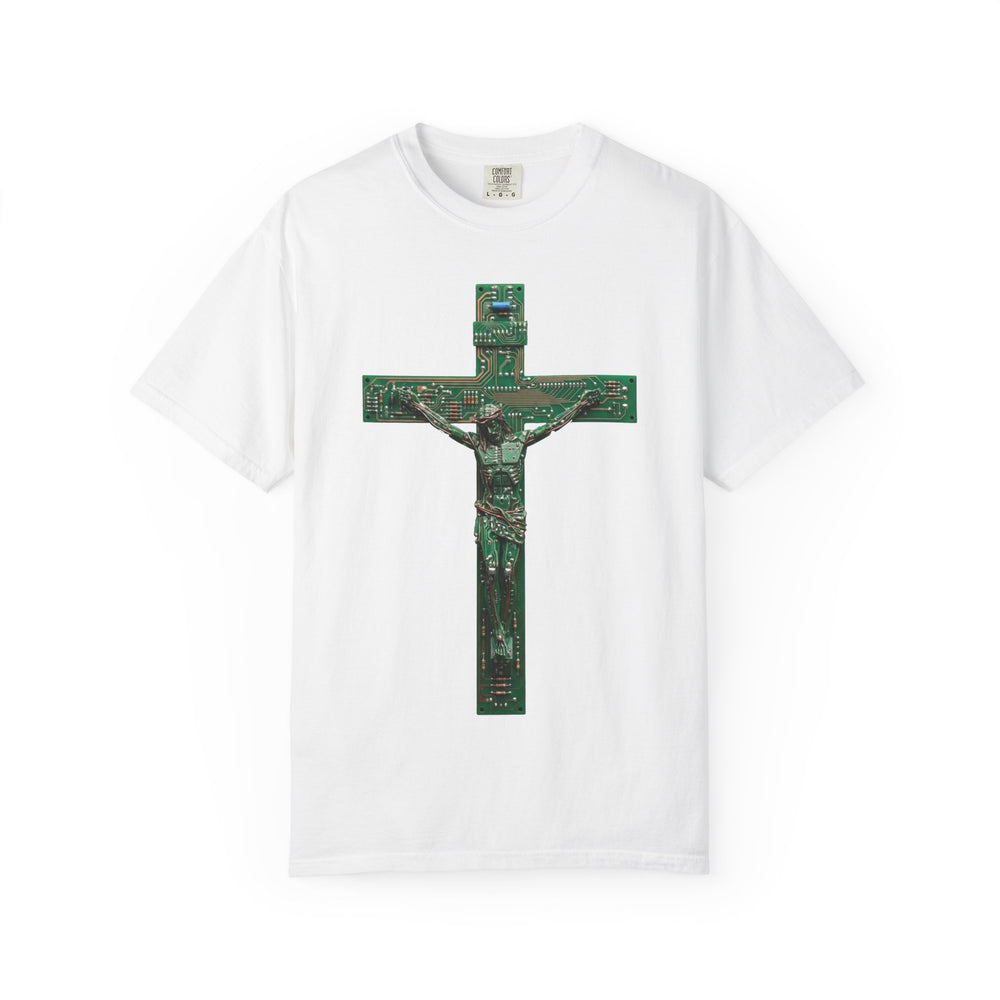 ST16M4TA Divinity Through Circuitry Cross Mens ATOMYK Short Sleeve Tee