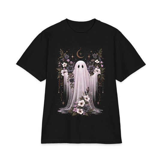 Mystical Floral Ghost Heavyweight Boxy Fit Halloween Tee