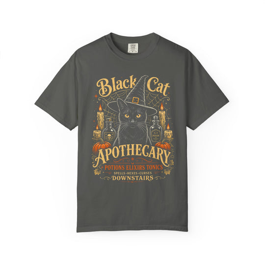 Black Cat Apothecary Witch Womens WUNDERLAND Halloween Booteek Short Sleeve Tee