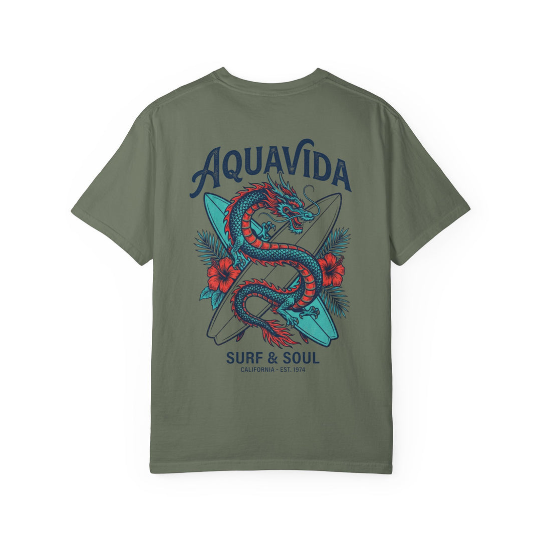 Aqua Tropical Dragon Mens AQUA VIDA Short Sleeve Tee