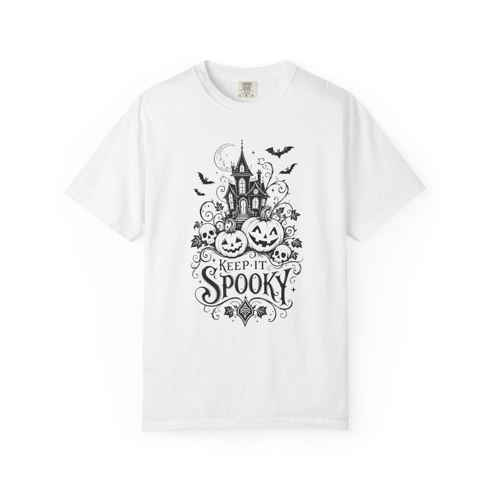 Keep It Spooky Haunted House Womens WUNDERLAND Halloween Booteek Short Sleeve Tee