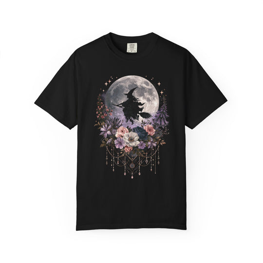 Floral Moonlit Witch Silhouette Women&