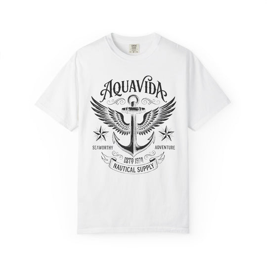Anchor Wings Nautical Vintage Seaworthy Adventure Mens AQUAVIDA Short Sleeve Tee