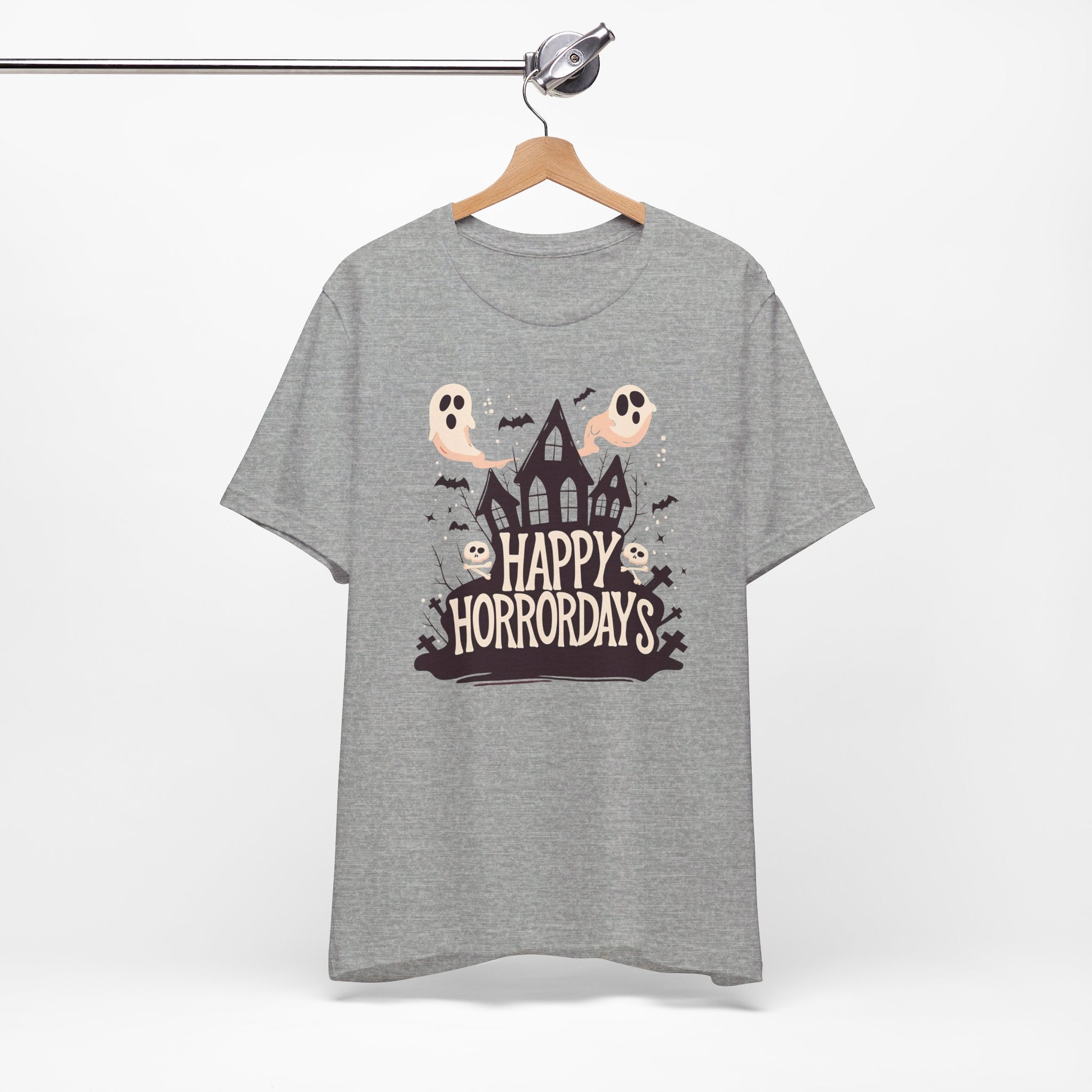 Happy Horrordays Womens Halloween Booteek Jersey Short Sleeve Tee