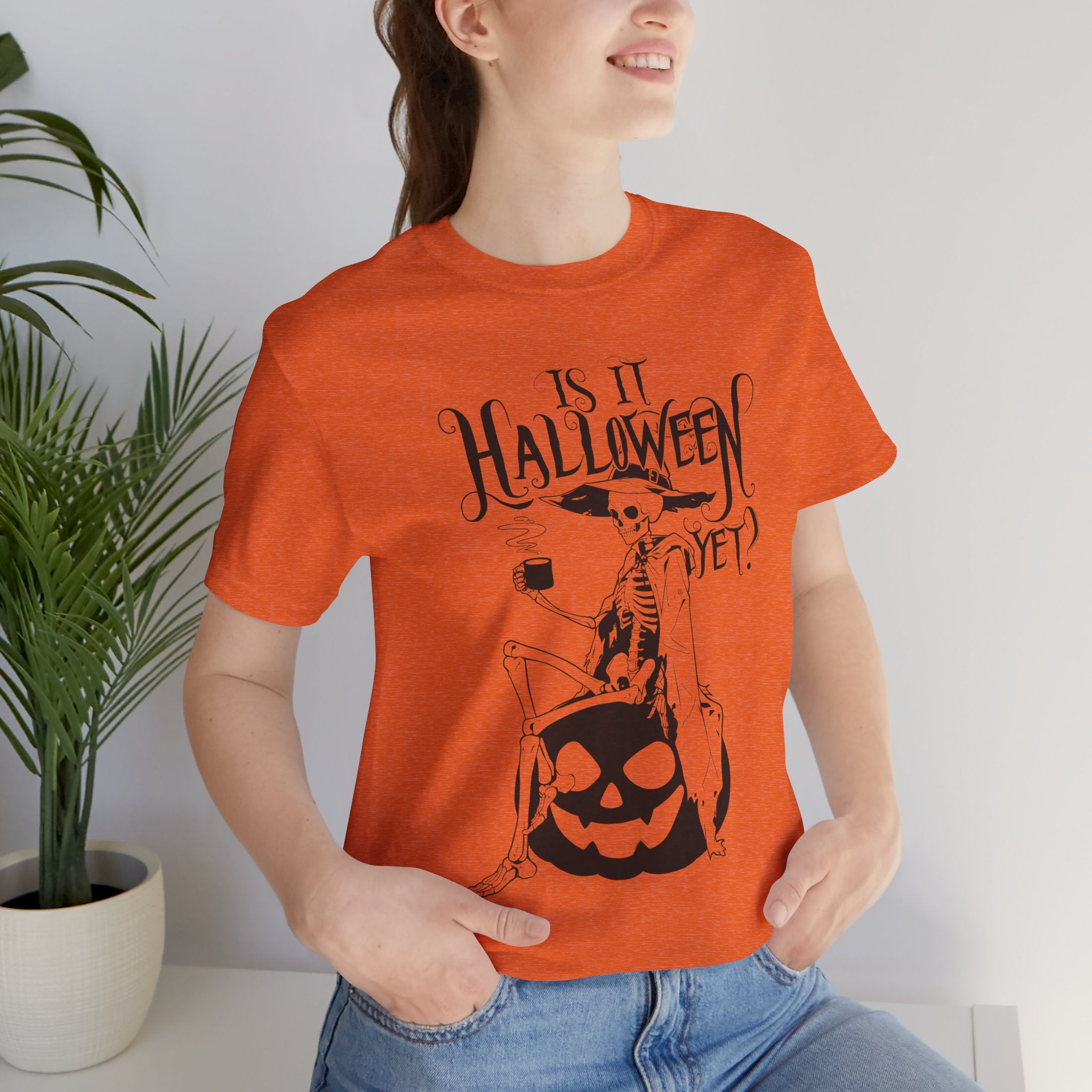 Is It Halloween Yet Witch Pumpkin Womens Halloween Booteek Jersey Short Sleeve Tee