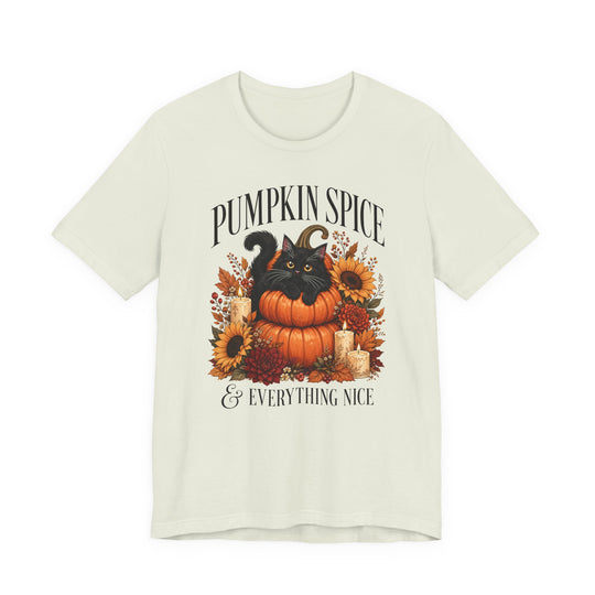 Pumpkin Spice &amp; Everything Nice Foral Cat Women&