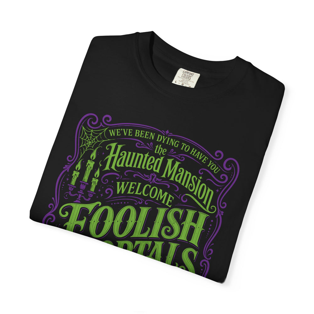 Foolish Mortals Mens WUNDERLAND Backyard Dept Halloween Booteek Short Sleeve Tee