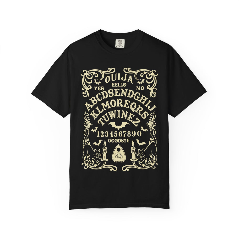 Spirit Board Message From Beyond Womens WUNDERLAND Backyard Dept Halloween Booteek Short Sleeve Tee
