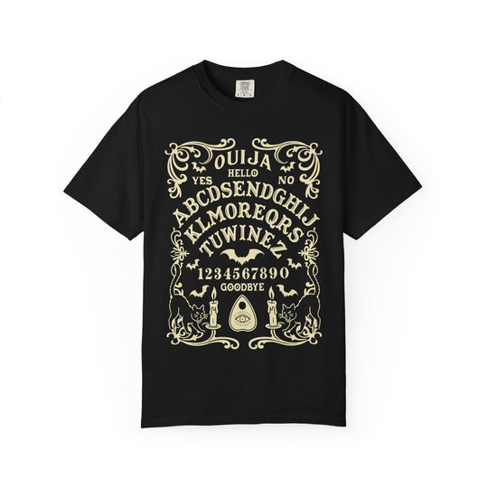Spirit Board Message From Beyond Womens WUNDERLAND Backyard Dept Halloween Booteek Short Sleeve Tee
