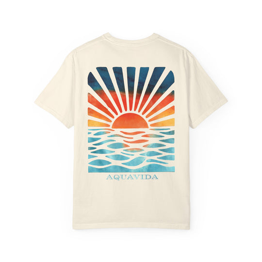 Water Side Sunset Mens AQUA VIDA Short Sleeve Tee