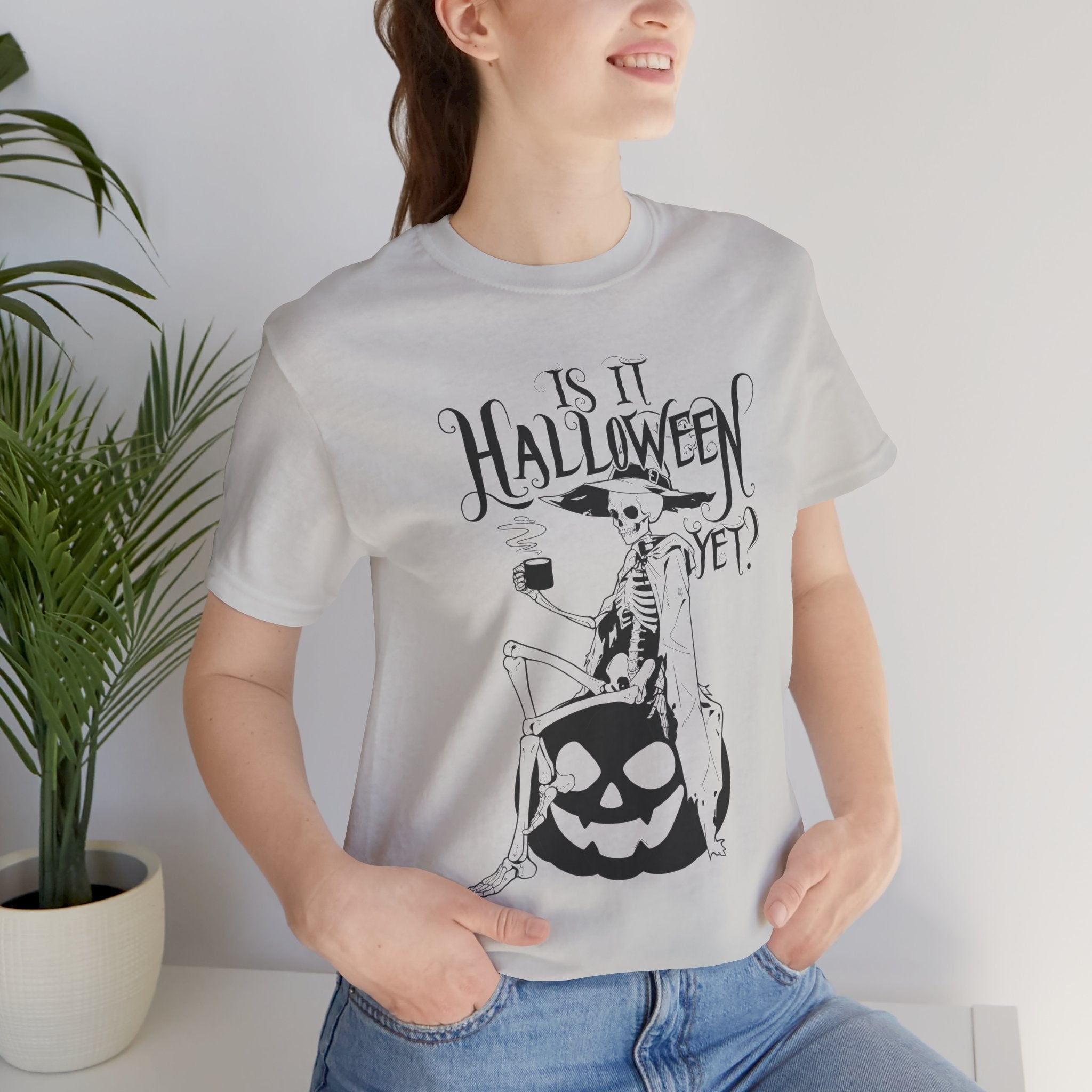 Is It Halloween Yet Witch Pumpkin Womens Halloween Booteek Jersey Short Sleeve Tee