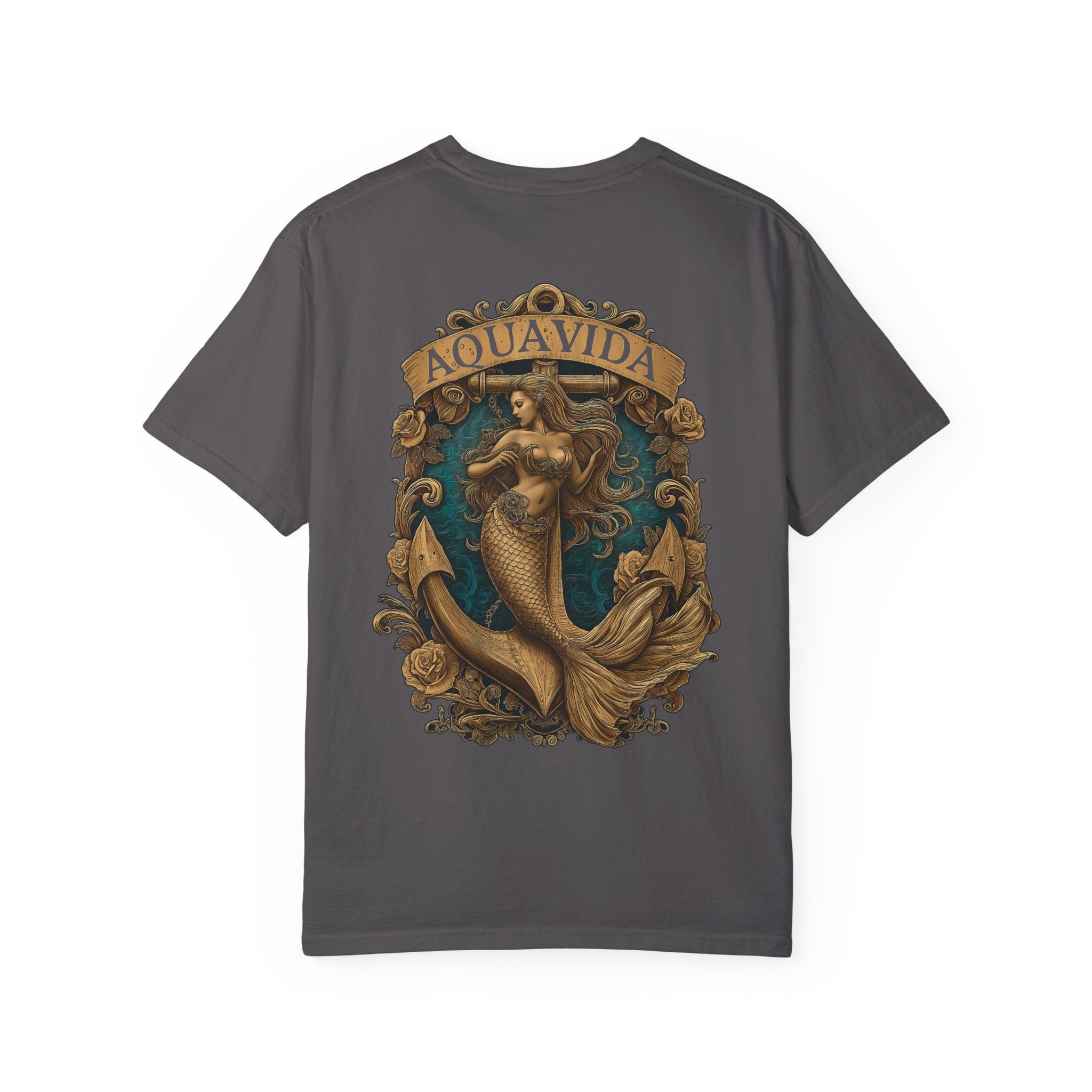 Mermaid Crest Mens AQUA VIDA Short Sleeve Tee