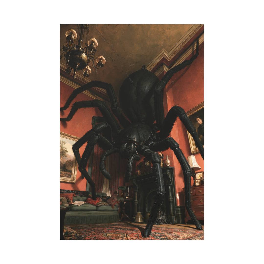 Creeping Spider Gothic Horror Canvas Wall Art