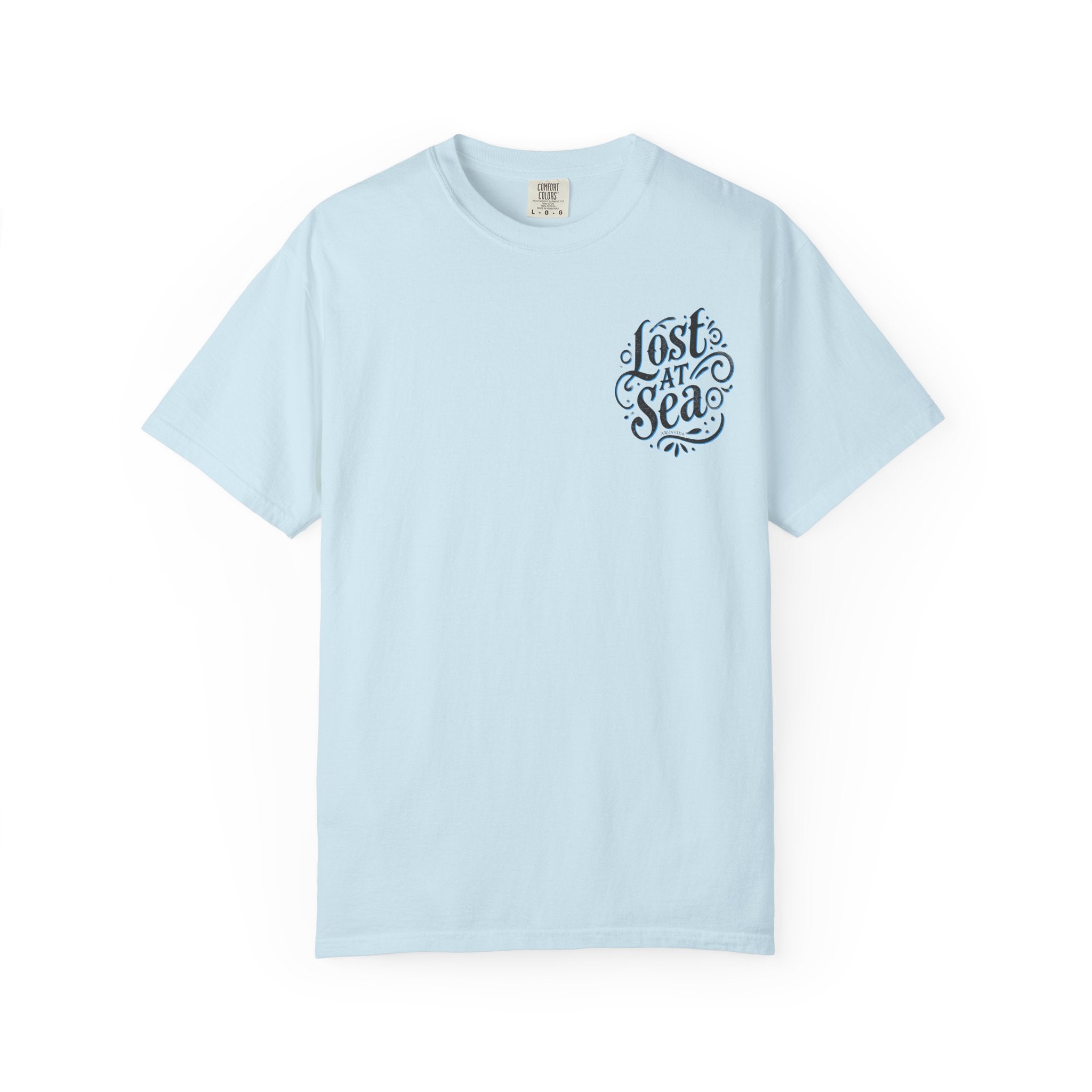 LOST AT SEA NAUTICAL COMPASS SKULLS Mens AQUA VIDA Short Sleeve Tee