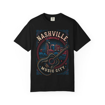 Nashville Music City Womens L'Atomique Relaxed Fit Comfort Colors Graphic Tee