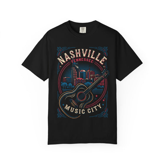 Nashville Music City Womens L'Atomique Relaxed Fit Comfort Colors Graphic Tee