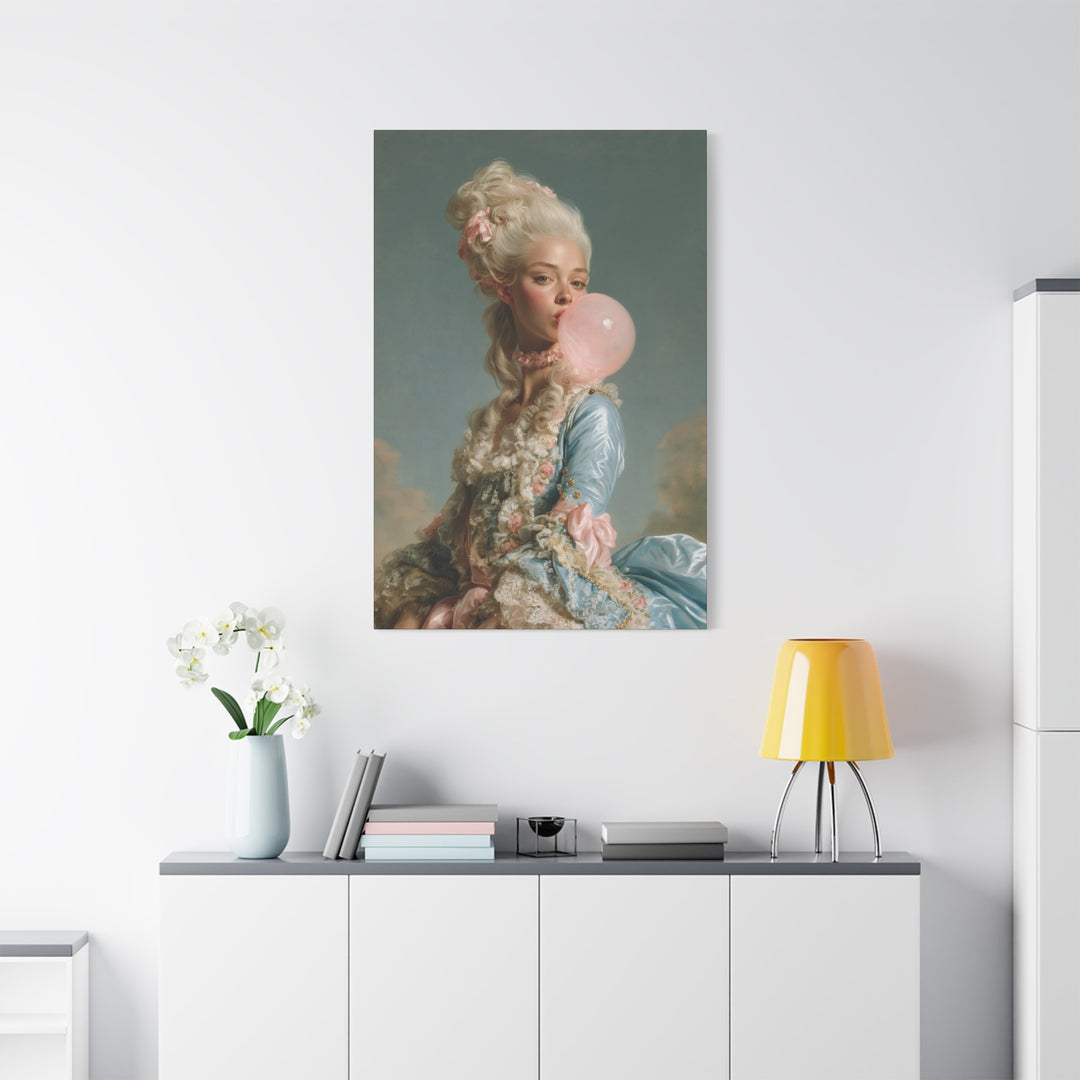 Rococo Bubble Gum Pop Princess Canvas Wall Art