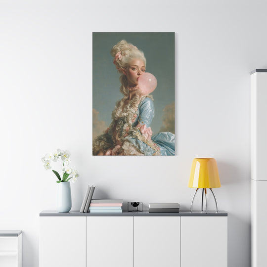 Rococo Bubble Gum Pop Princess Canvas Wall Art