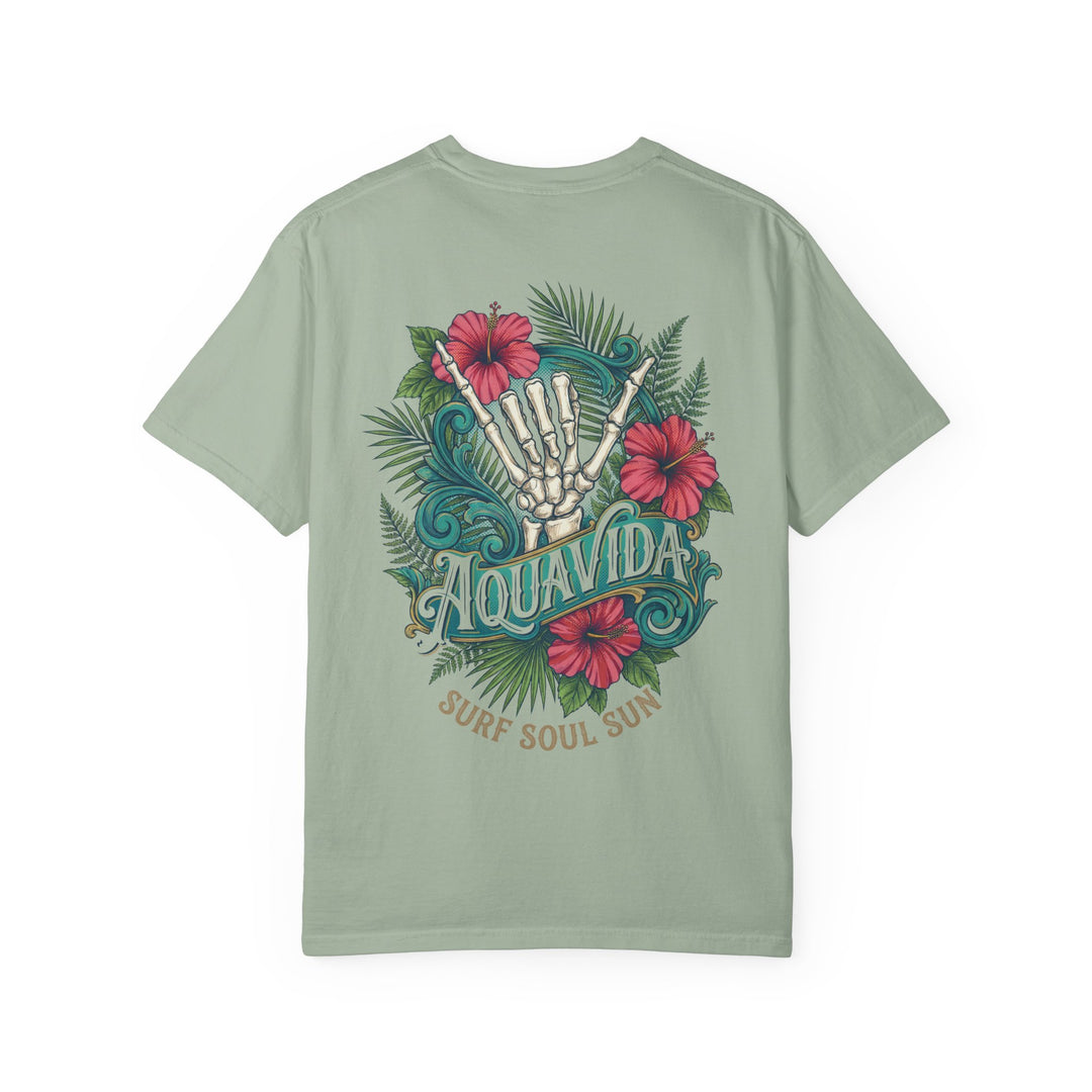 Hangin Loose Tropical Surf Mens AQUA VIDA Short Sleeve Tee