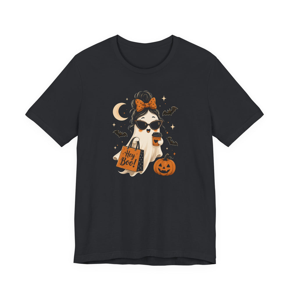 Hey Boo Cute Ghost Women's Halloween Classic Fit Tee